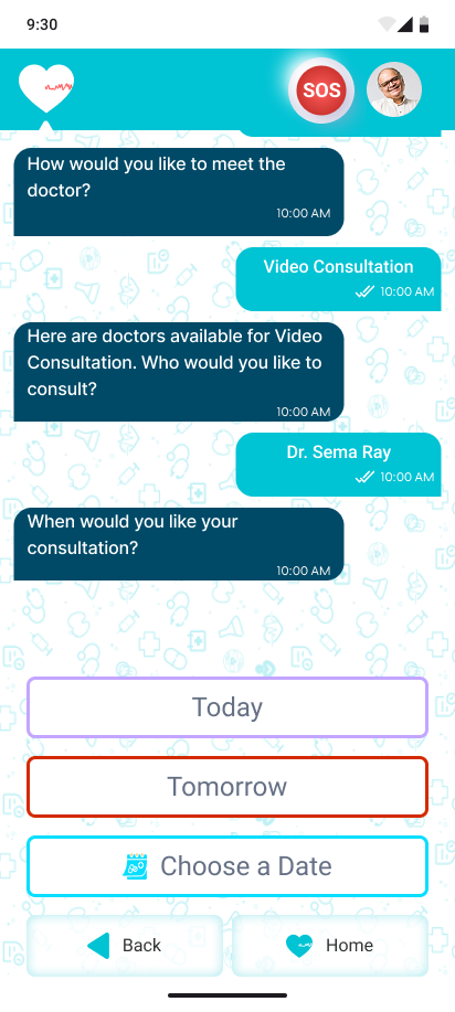 Conversational menu flow step 3